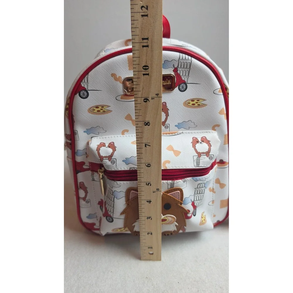Jaxson & Friends Corgi in Italy Mini Backpack and Wallet Set Pizza Travel White